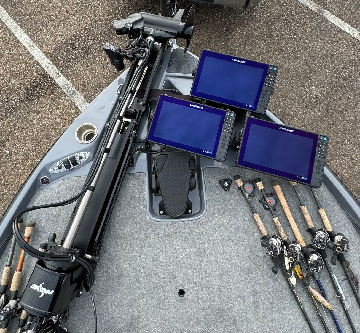 Bass Cat Triple Threat Over and Under Bow Mount System