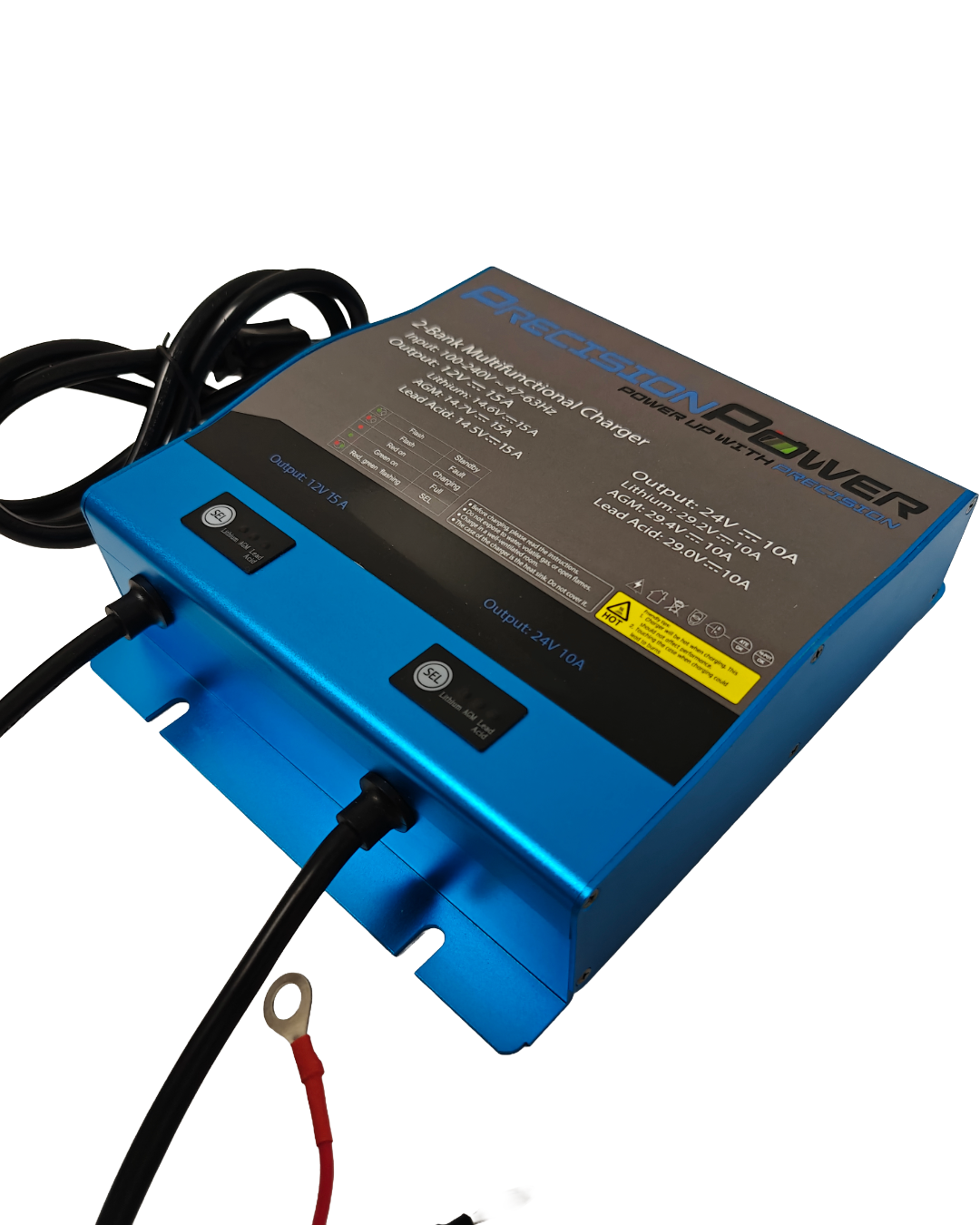 Precision Power 24V/10A 12V/15A 2-Channel Multifunctional Battery Charger