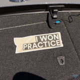 I Won Practice Carpet Decal