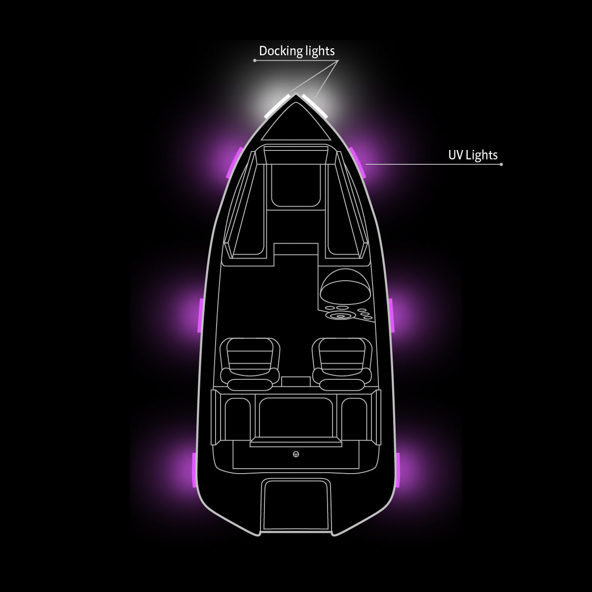 Lighted Rub Rails HD-6 Integrated Rub Rail Lighting System – Precision Sonar & Outdoors