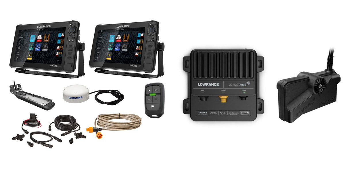 Lowrance Dual HDS LIVE 12 Boat in a Box and Active Target Bundle ** Temporarily Out of Stock **